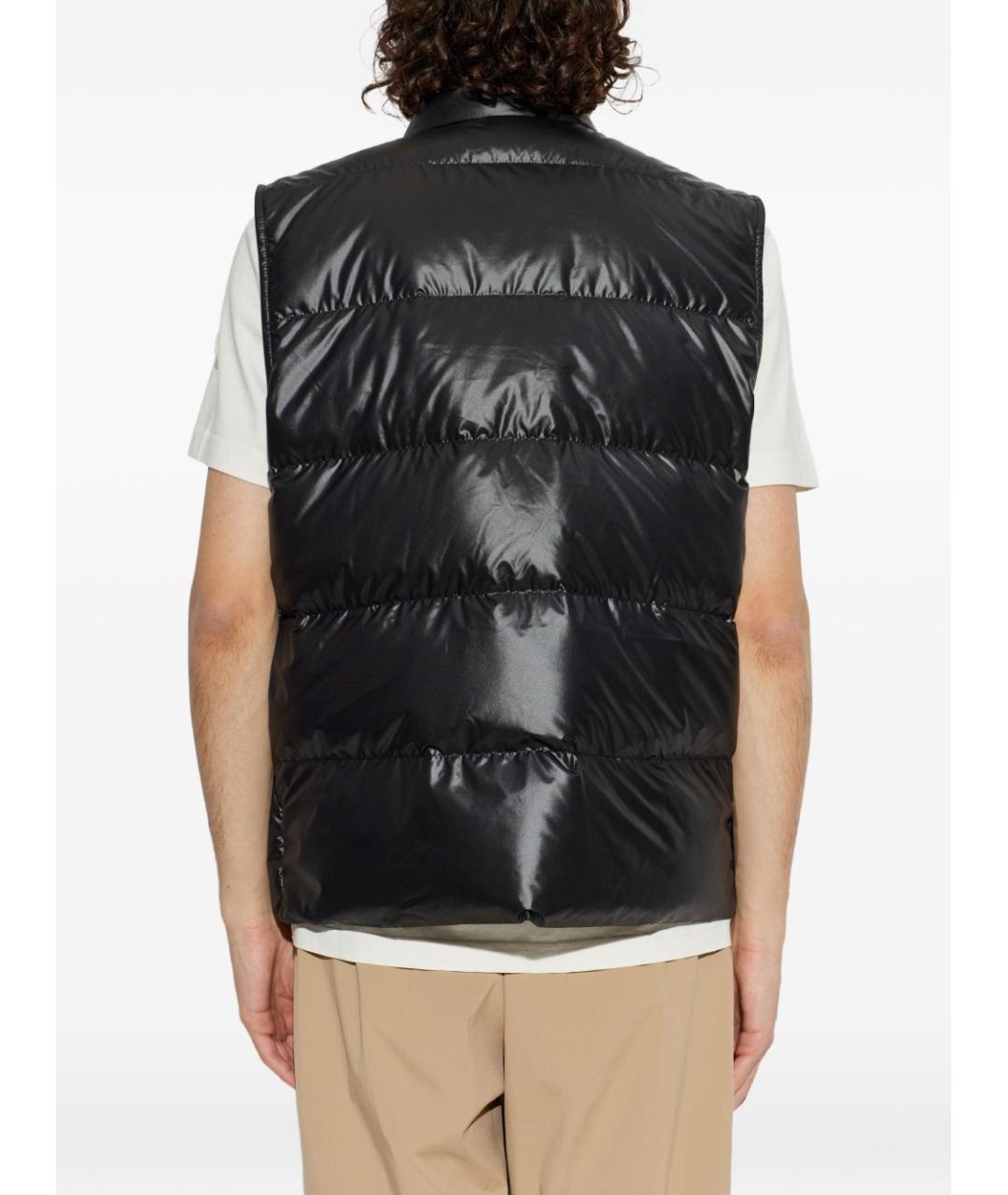 MONCLER Черный полиэстеровый жилет, фото 3