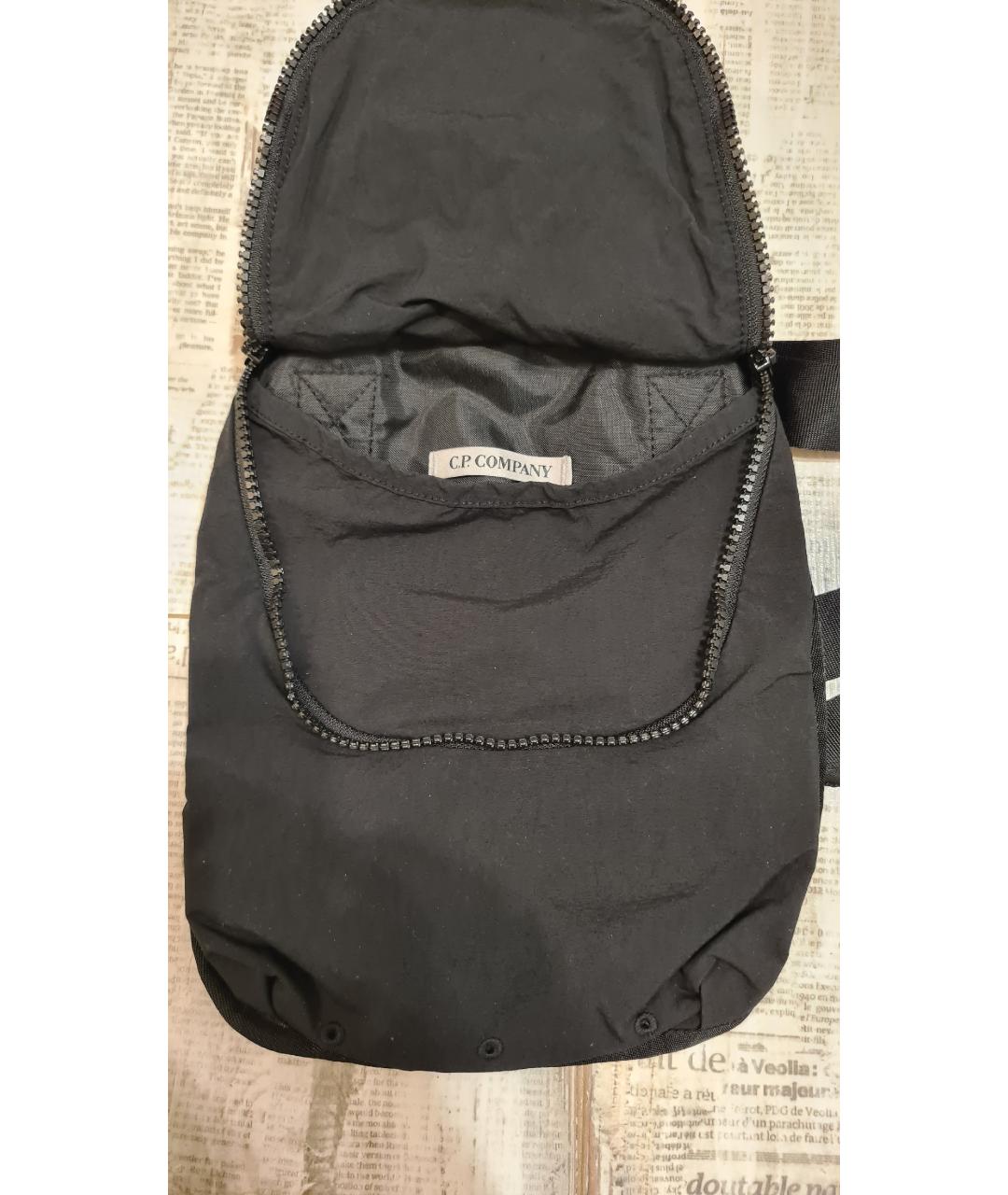 CP COMPANY Черная тканевая сумка на плечо, фото 6