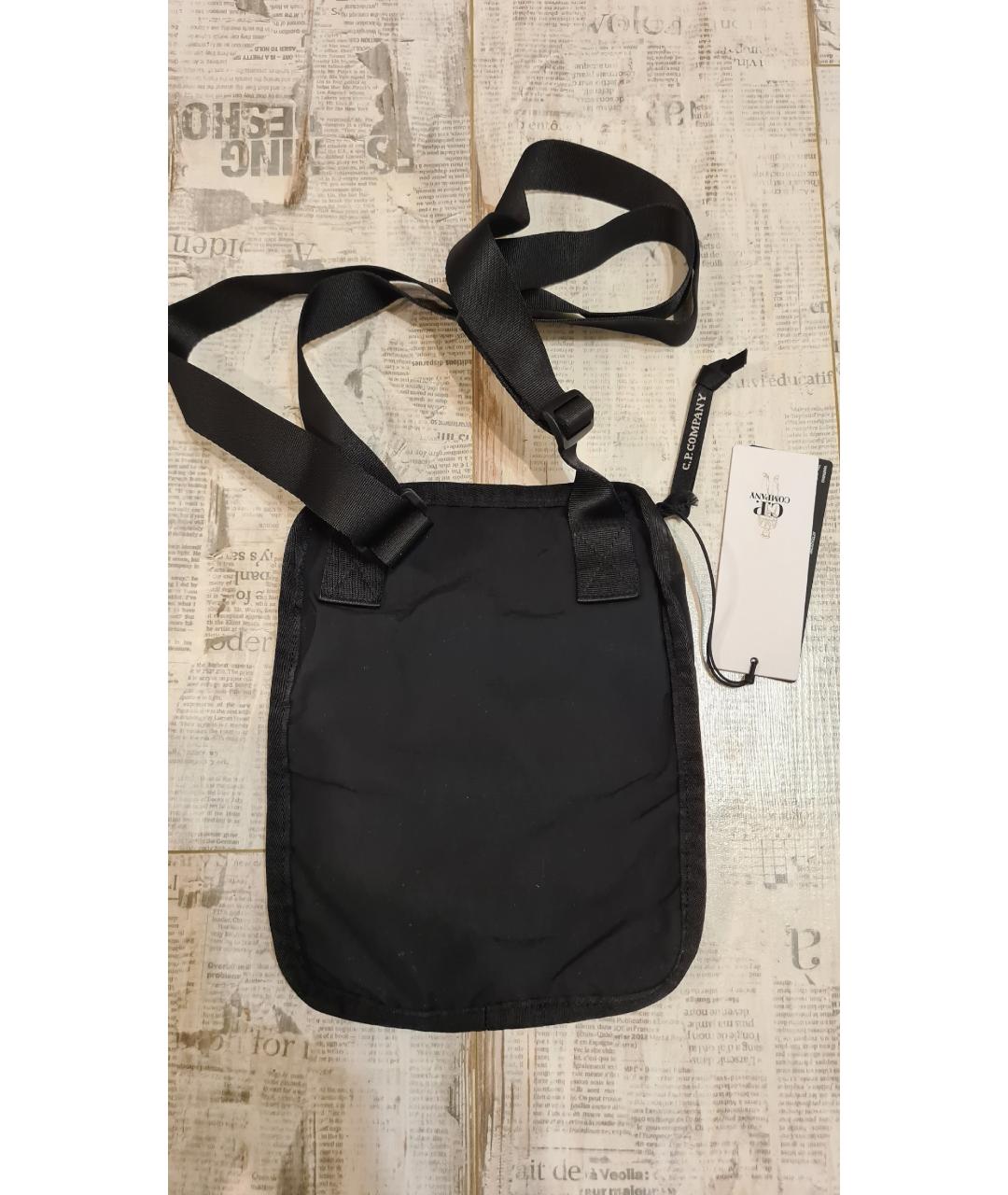 CP COMPANY Черная тканевая сумка на плечо, фото 8