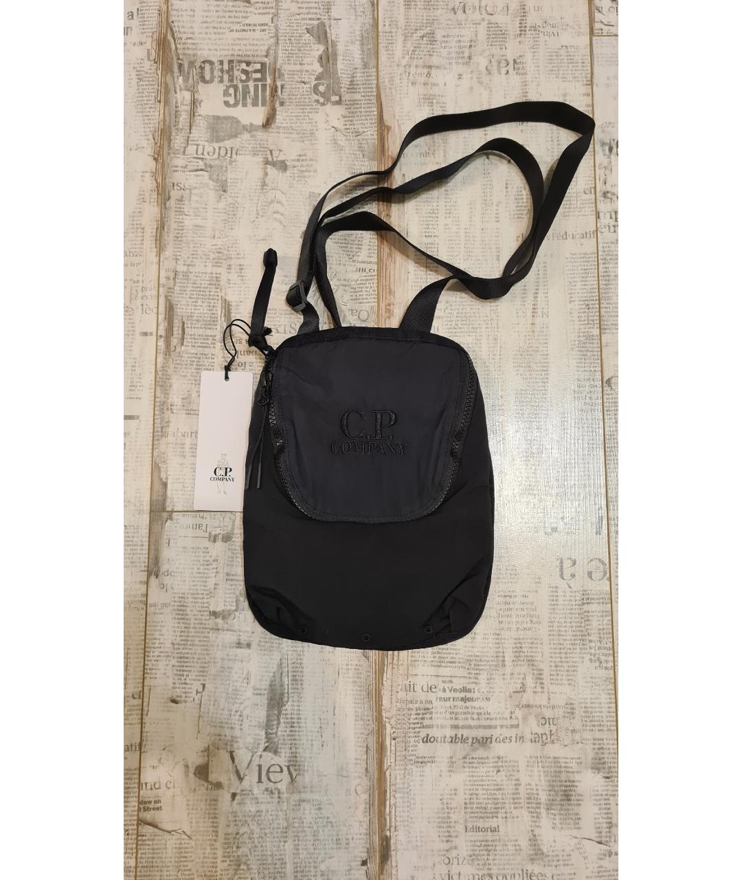 CP COMPANY Черная тканевая сумка на плечо, фото 4