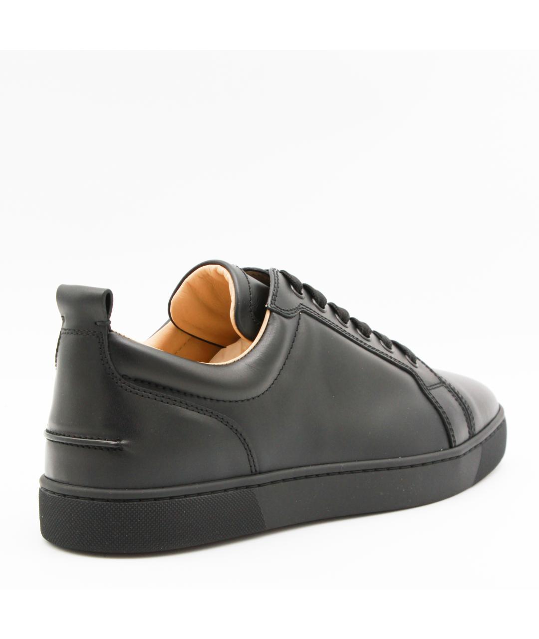 CHRISTIAN LOUBOUTIN Черные кожаные низкие кроссовки / кеды, фото 3