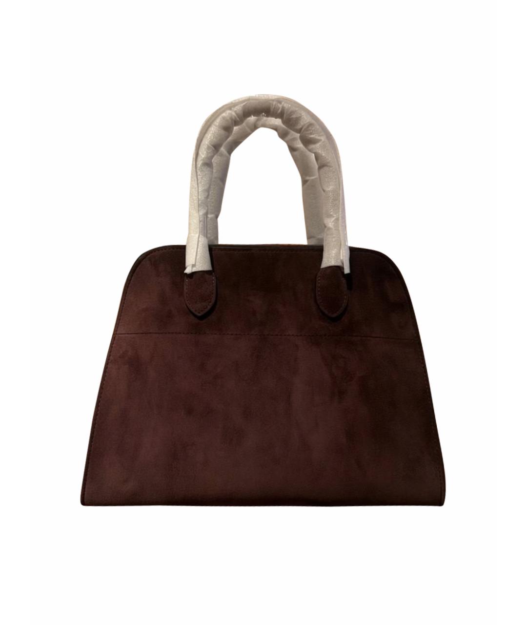 THE ROW Коричневая замшевая сумка с короткими ручками, фото 1