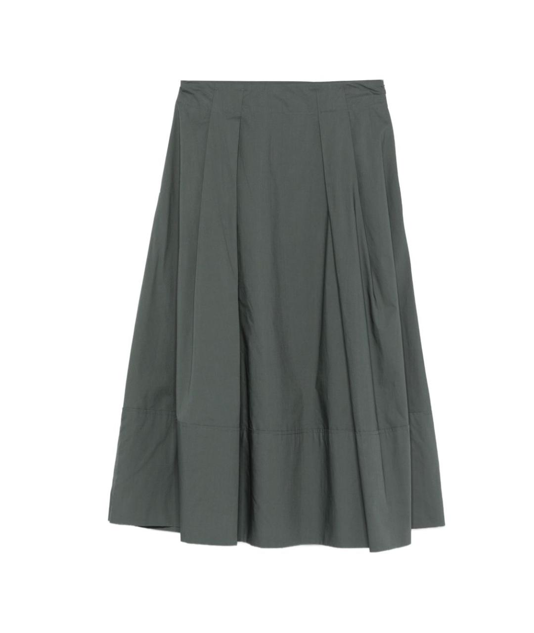 WOOLRICH Зеленая хлопковая юбка миди, фото 1