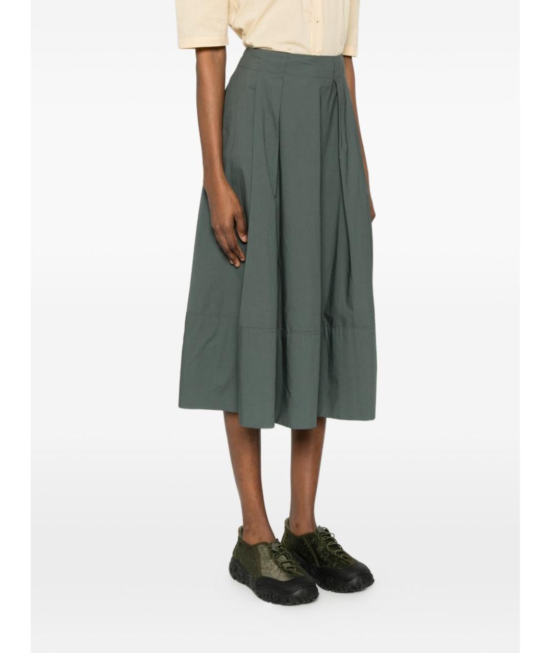 WOOLRICH Зеленая хлопковая юбка миди, фото 4