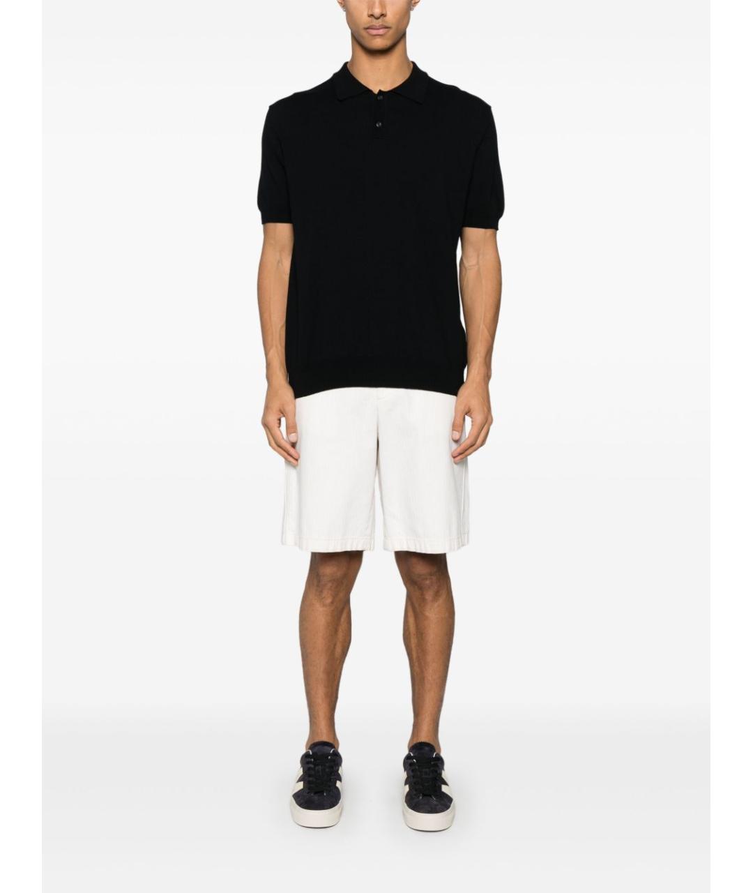 WOOLRICH Темно-синее хлопковое поло с коротким рукавом, фото 2