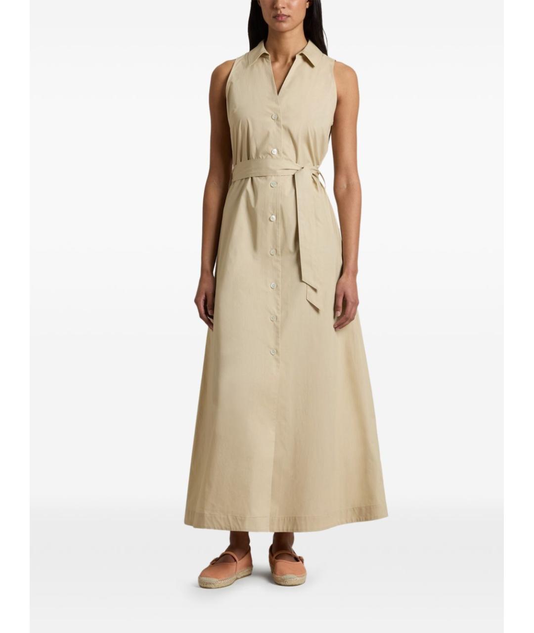 WOOLRICH Бежевое хлопковое повседневное платье, фото 5