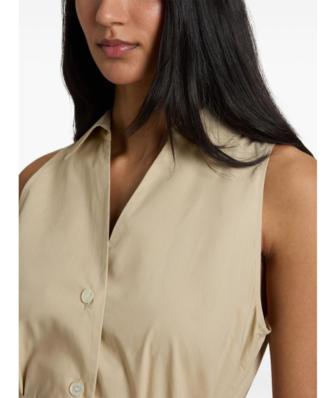 WOOLRICH Бежевое хлопковое повседневное платье, фото 4