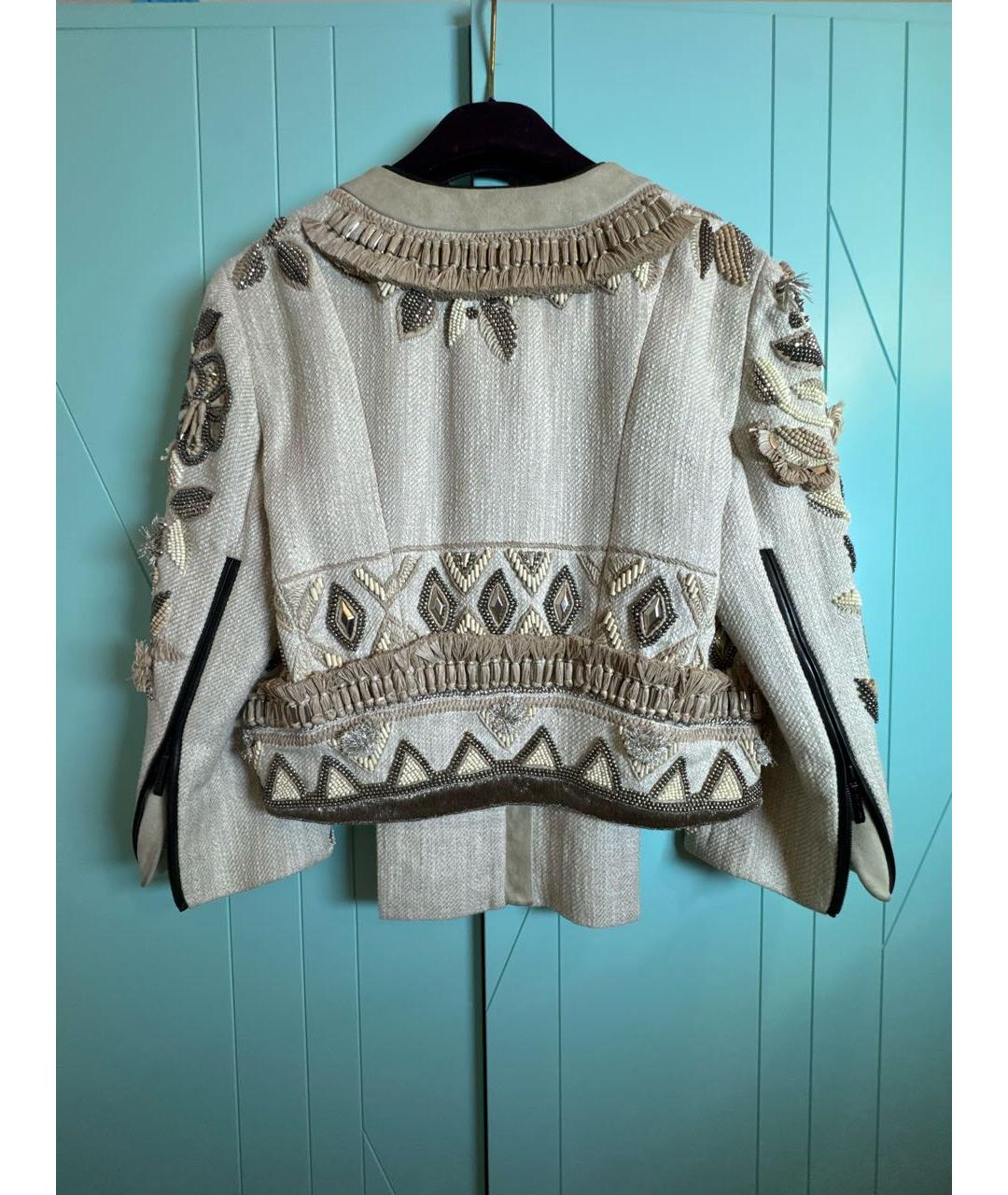 BARBARA BUI Бежевая льняная куртка, фото 2