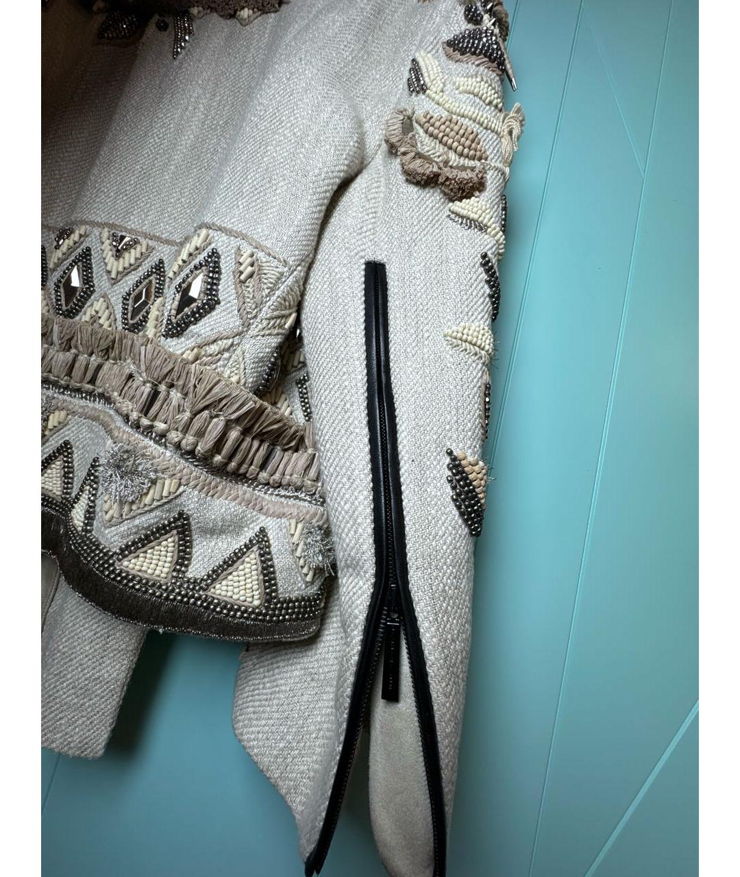 BARBARA BUI Бежевая льняная куртка, фото 6