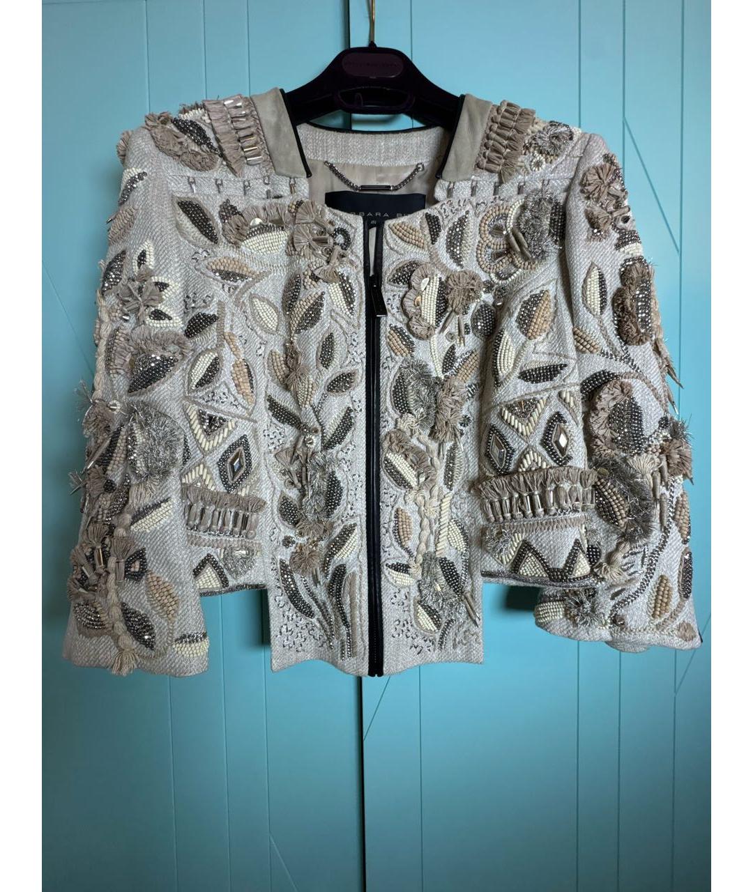 BARBARA BUI Бежевая льняная куртка, фото 9