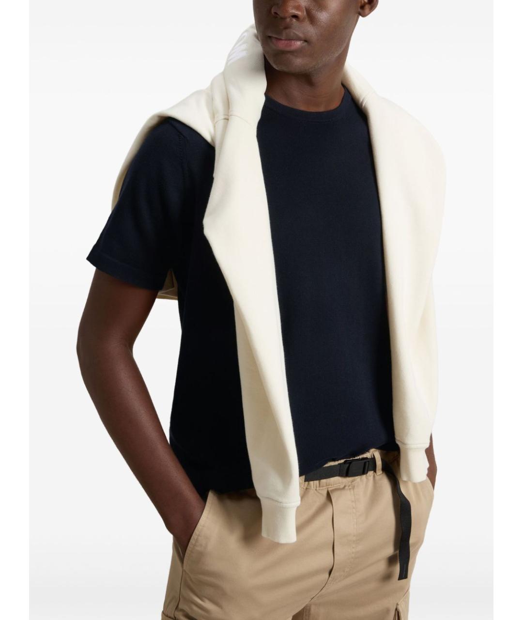 WOOLRICH Темно-синяя хлопковая футболка, фото 6