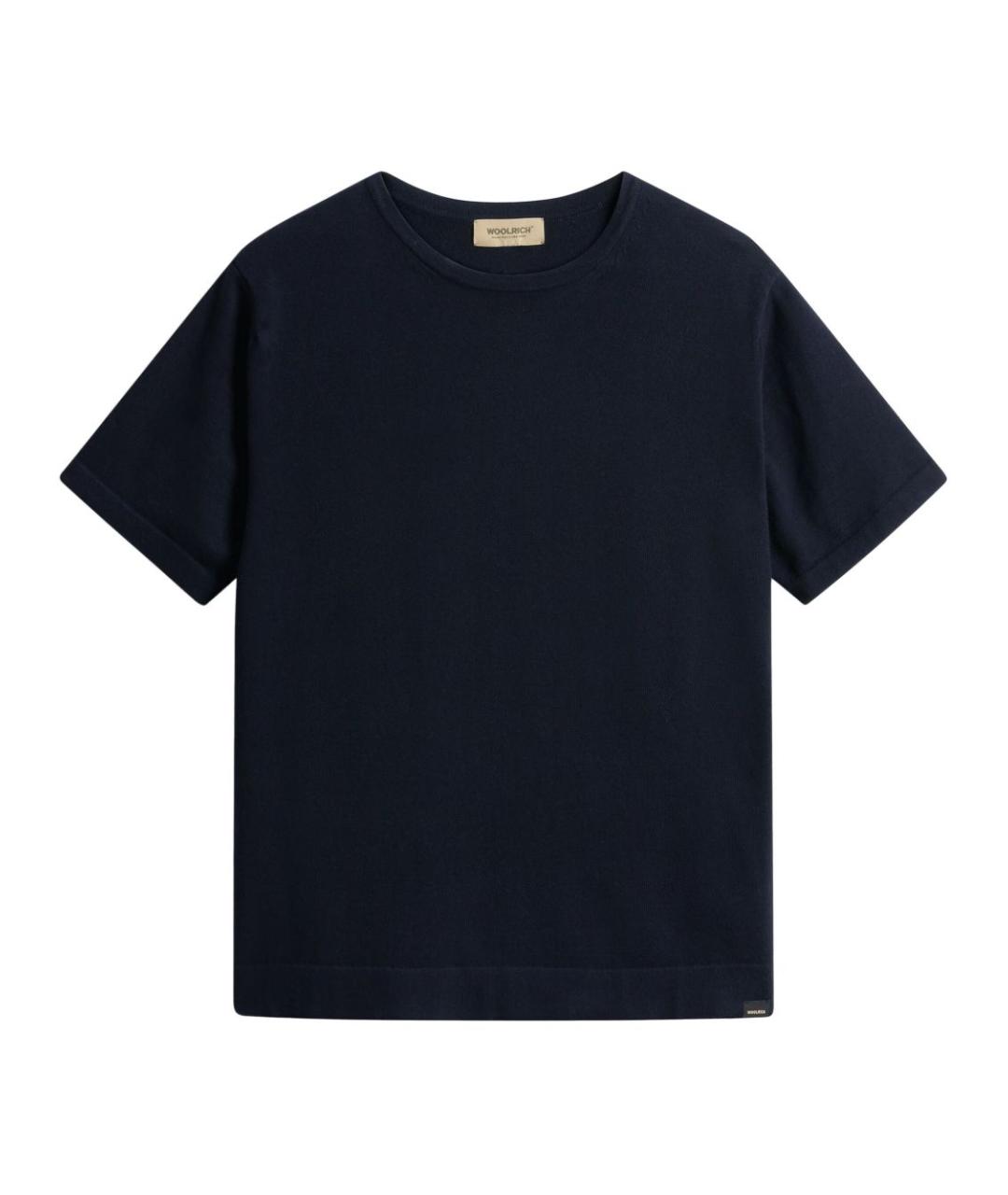 WOOLRICH Темно-синяя хлопковая футболка, фото 1