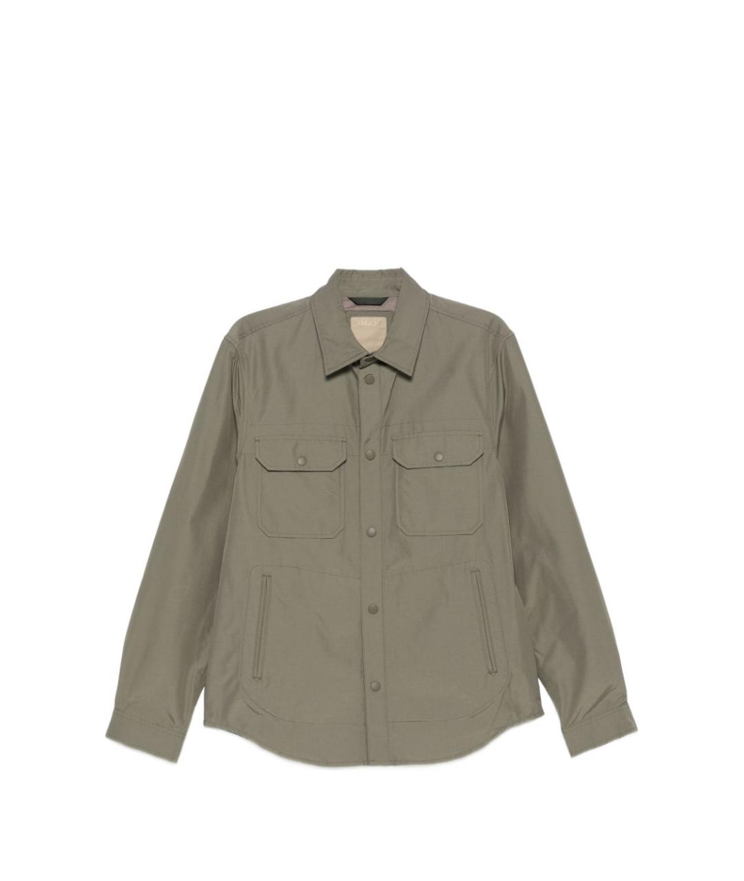 WOOLRICH Зеленая хлопковая классическая рубашка, фото 1