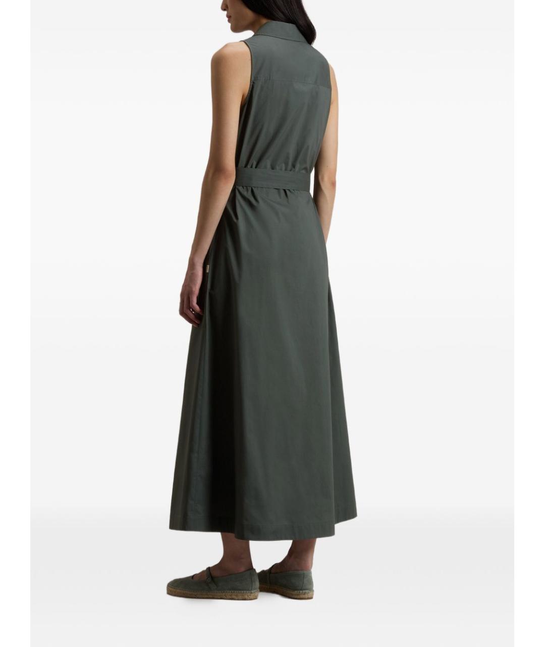 WOOLRICH Зеленые хлопковое повседневное платье, фото 3