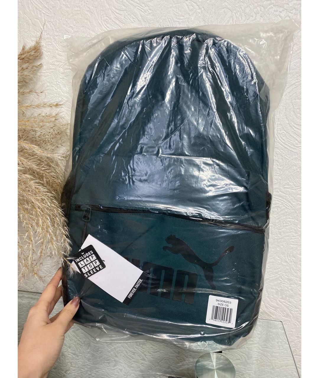 PUMA Зеленый тканевый рюкзак, фото 5