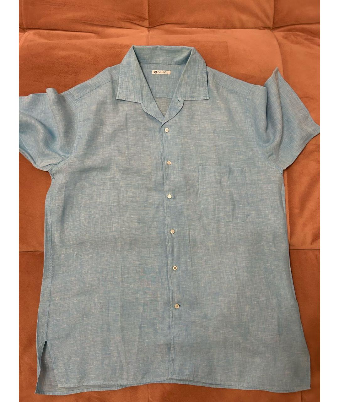 LORO PIANA Голубая кэжуал рубашка, фото 3