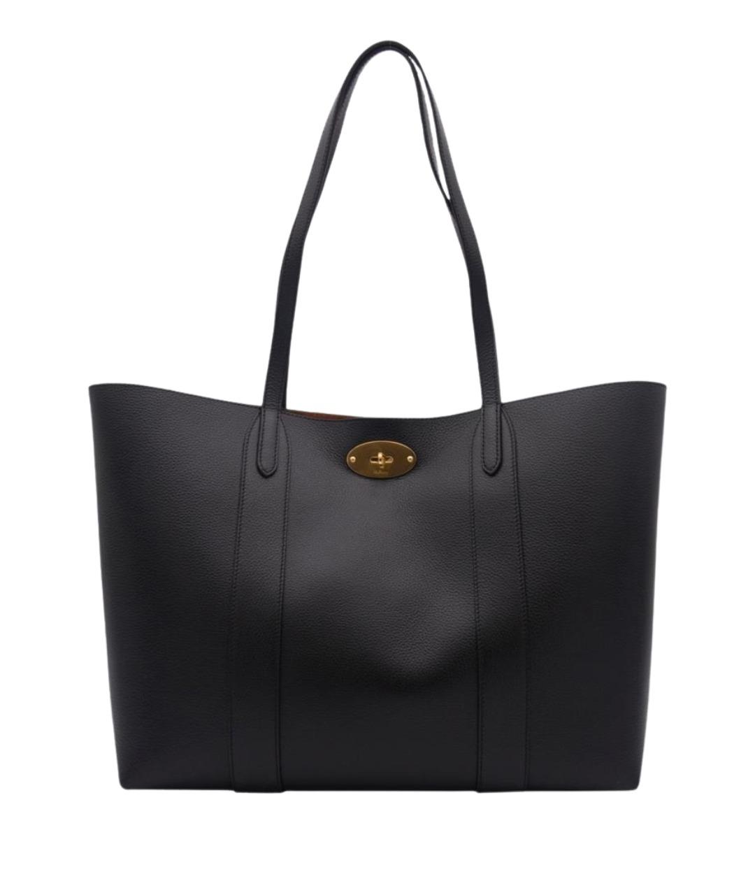 MULBERRY Черная кожаная сумка тоут, фото 1