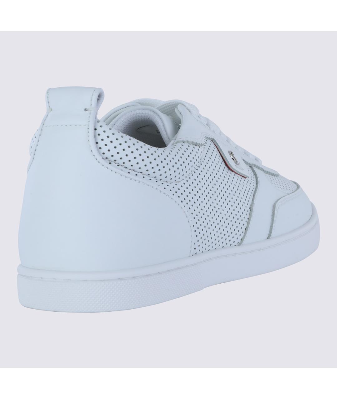 CHRISTIAN LOUBOUTIN Белые кожаные низкие кроссовки / кеды, фото 2