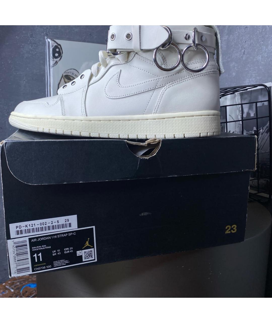 COMME DES GARҪONS HOMME Белые высокие кроссовки / кеды из искусственной кожи, фото 7