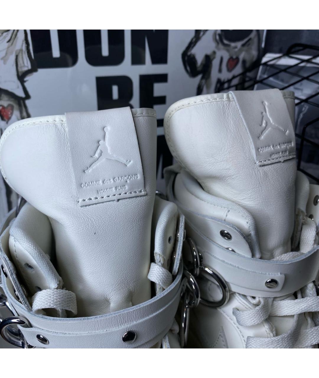 COMME DES GARҪONS HOMME Белые высокие кроссовки / кеды из искусственной кожи, фото 5