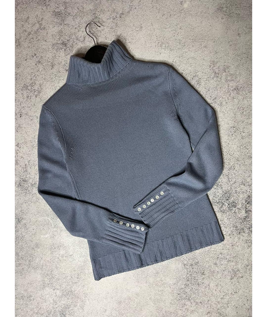 MALO Голубой кашемировый джемпер / свитер, фото 8