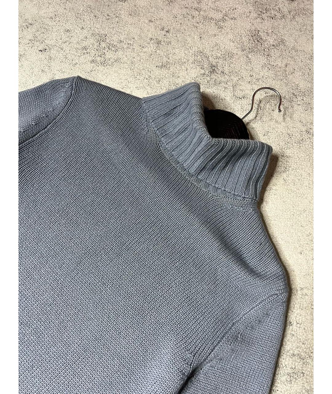 MALO Голубой кашемировый джемпер / свитер, фото 5