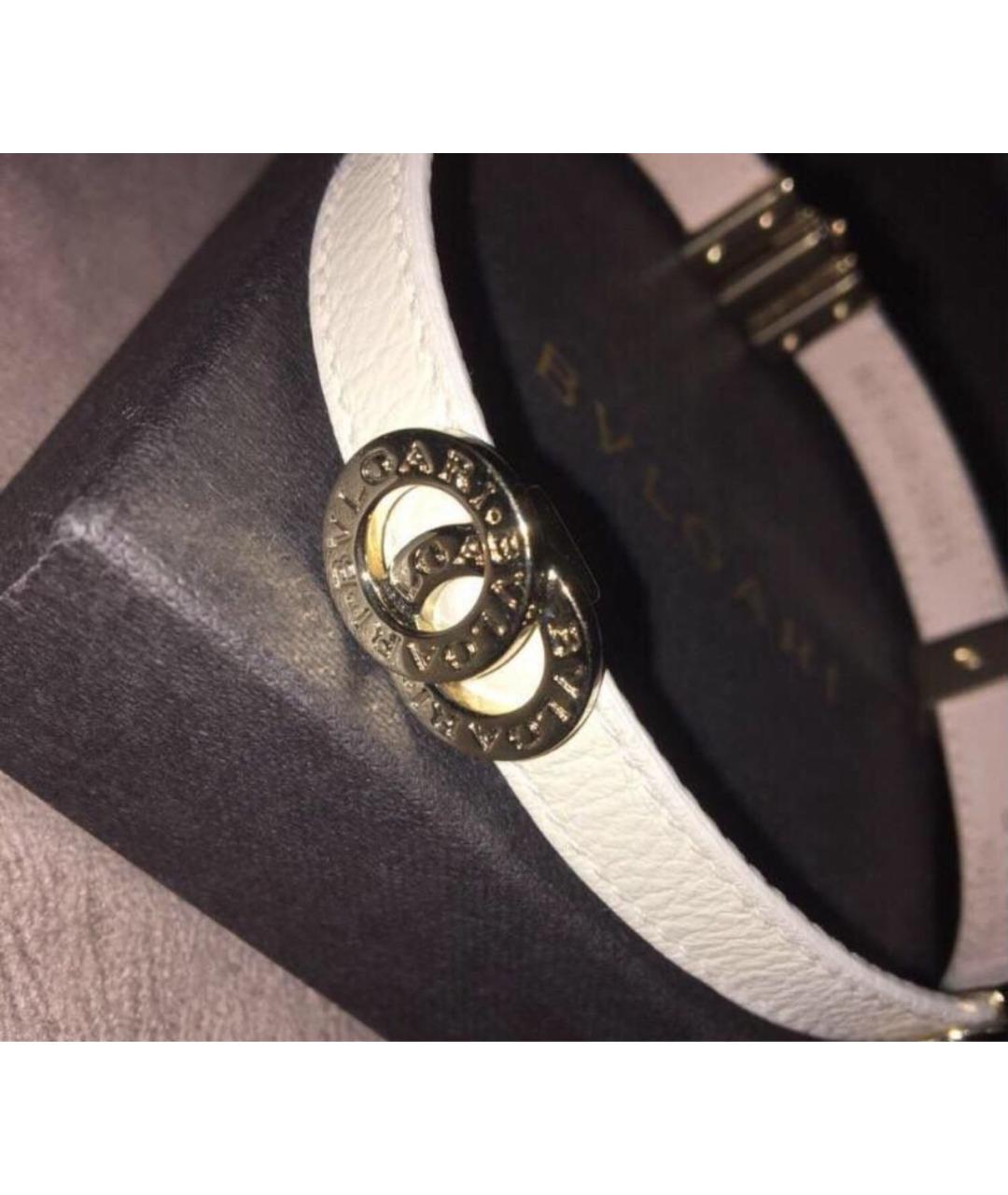 BVLGARI Белый кожаный чокер, фото 2