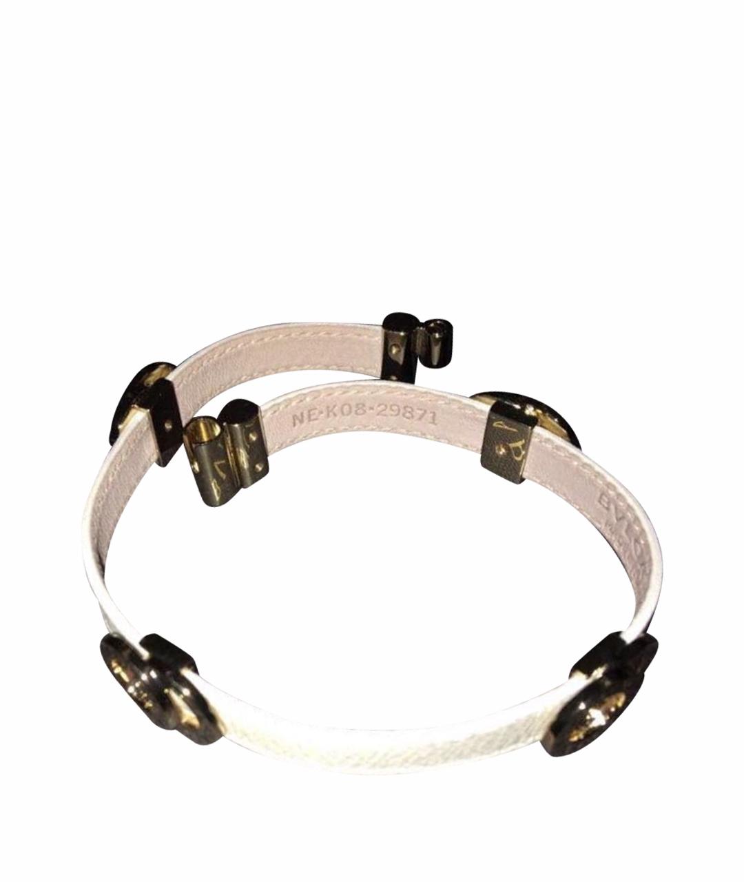 BVLGARI Белый кожаный чокер, фото 1