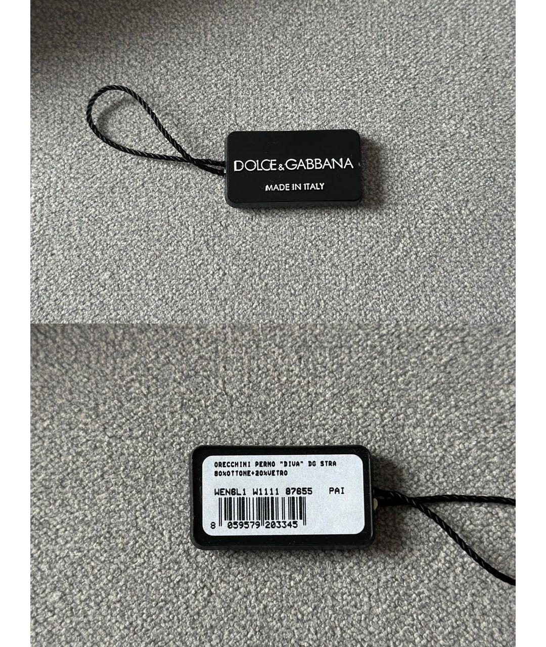 DOLCE&GABBANA Серебряные латунные серьги, фото 5