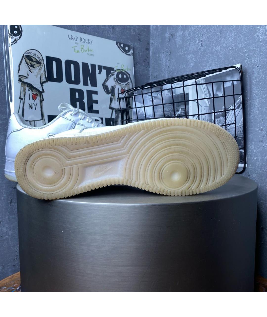 NIKE Белые низкие кроссовки / кеды из искусственной кожи, фото 7