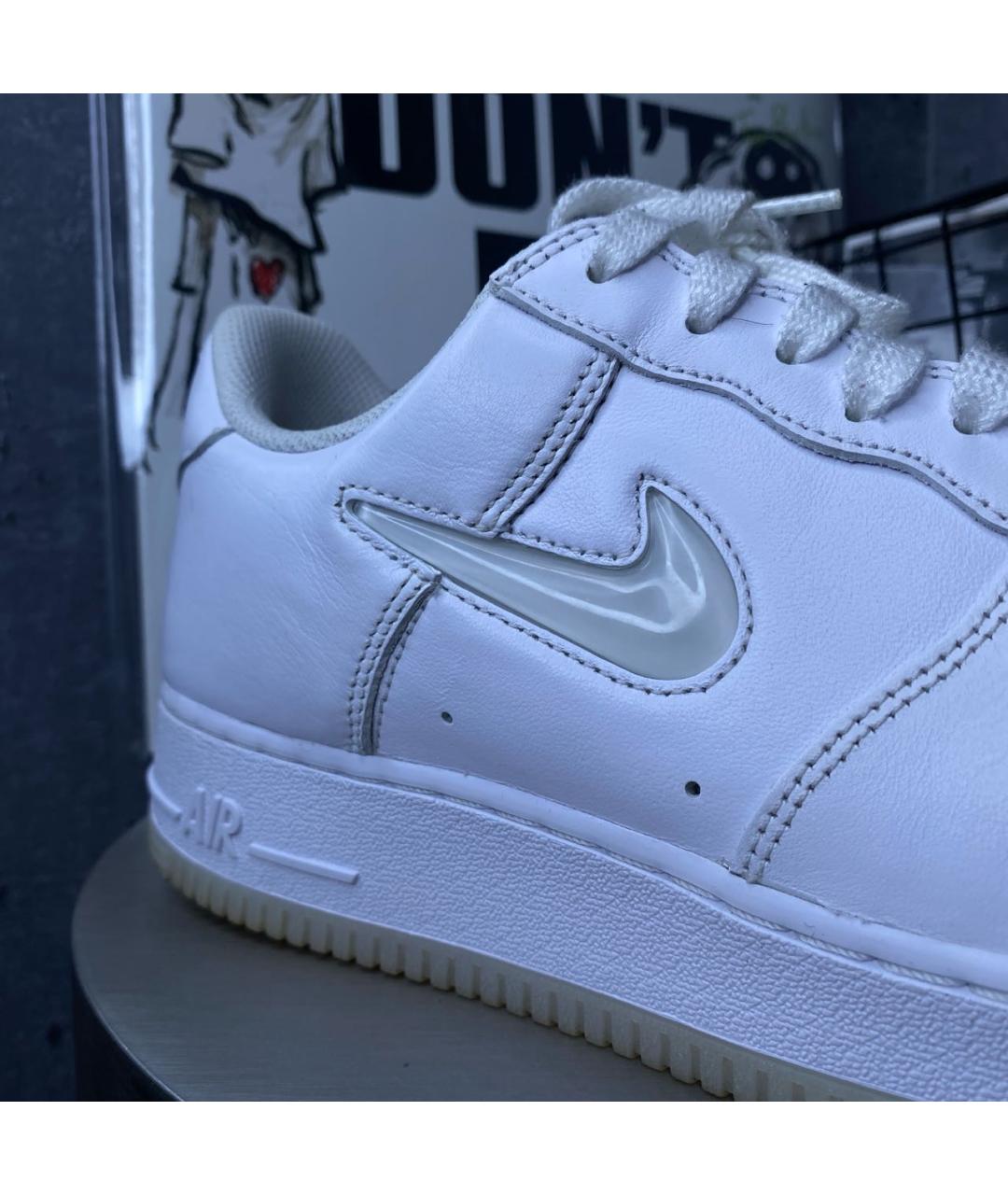 NIKE Белые низкие кроссовки / кеды из искусственной кожи, фото 3