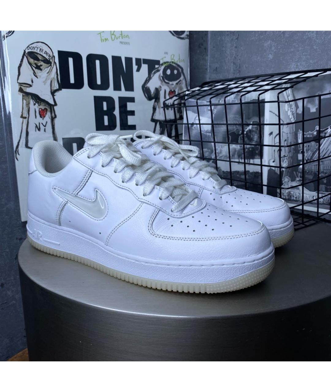 NIKE Белые низкие кроссовки / кеды из искусственной кожи, фото 2