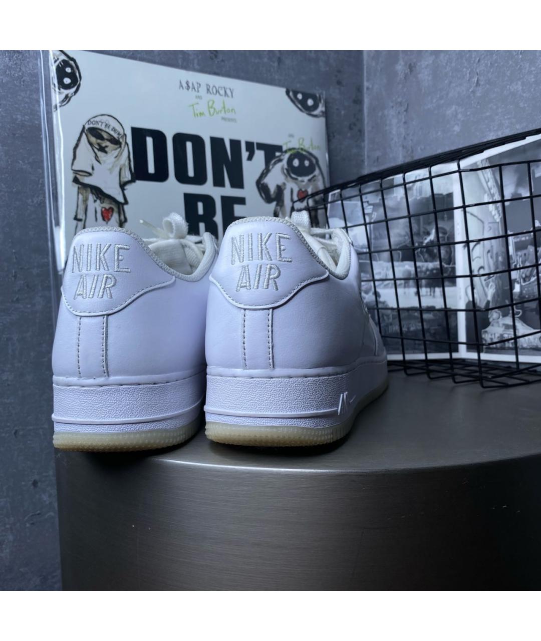 NIKE Белые низкие кроссовки / кеды из искусственной кожи, фото 4