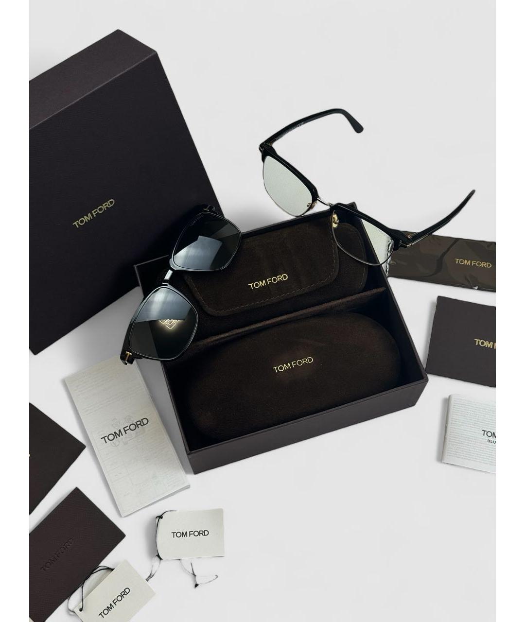 TOM FORD Черные пластиковые солнцезащитные очки, фото 5