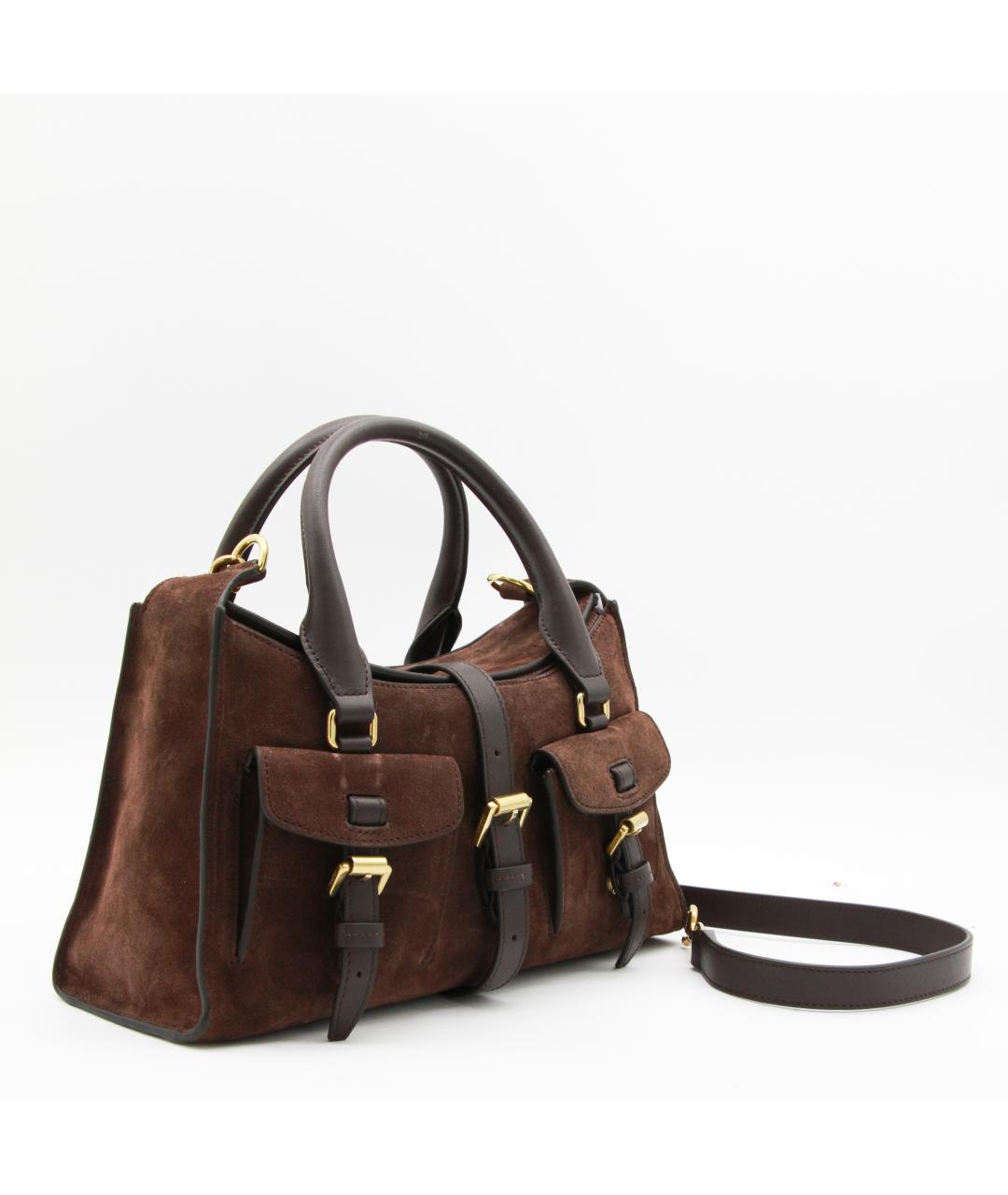 MULBERRY Коричневая замшевая сумка тоут, фото 2