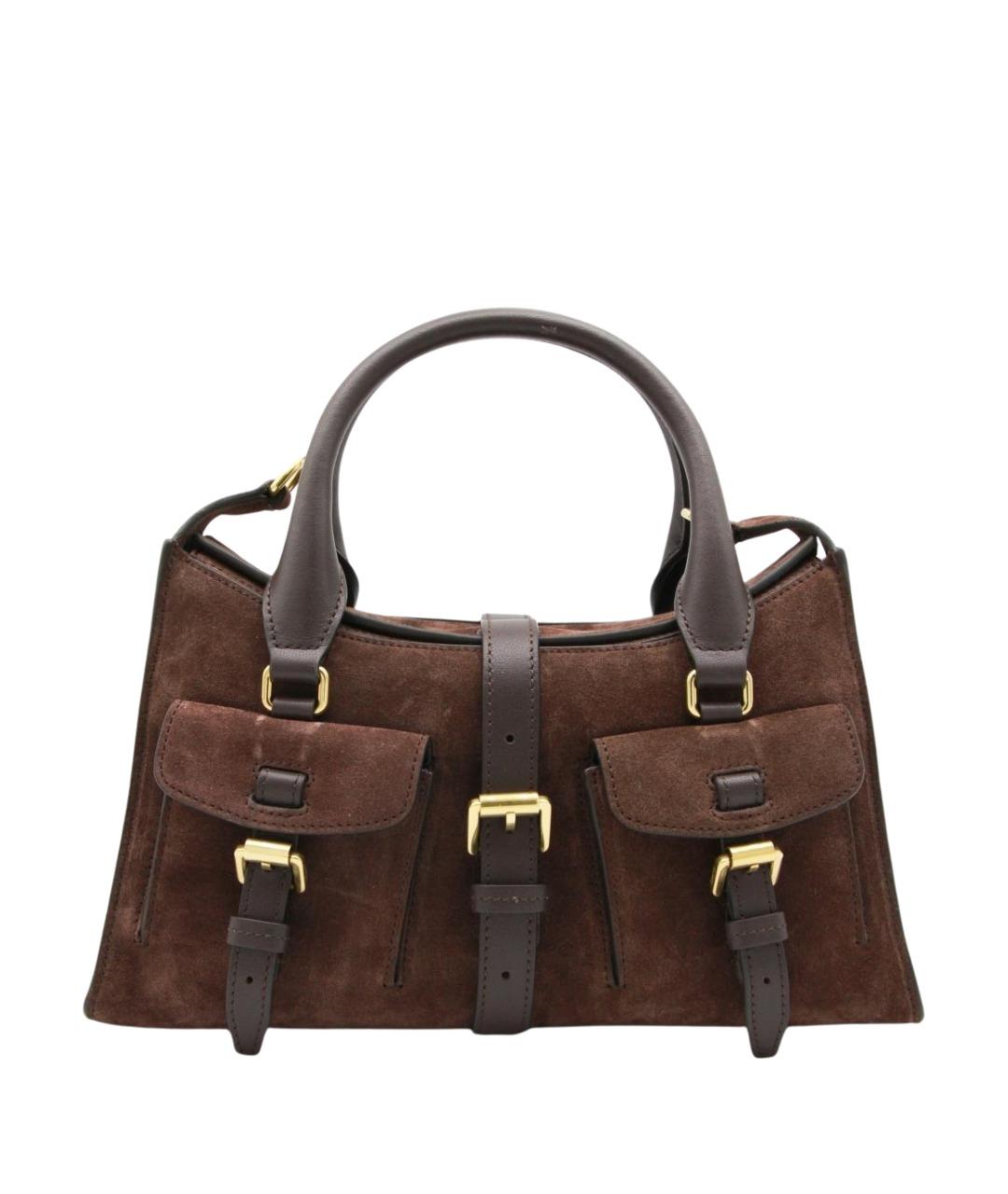 MULBERRY Коричневая замшевая сумка тоут, фото 1