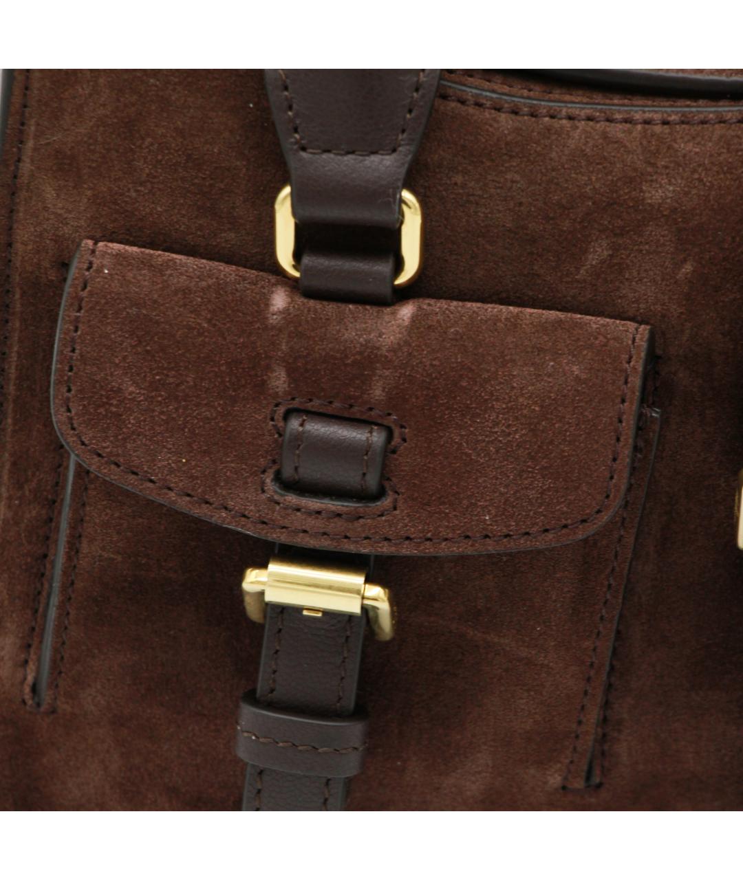 MULBERRY Коричневая замшевая сумка тоут, фото 4