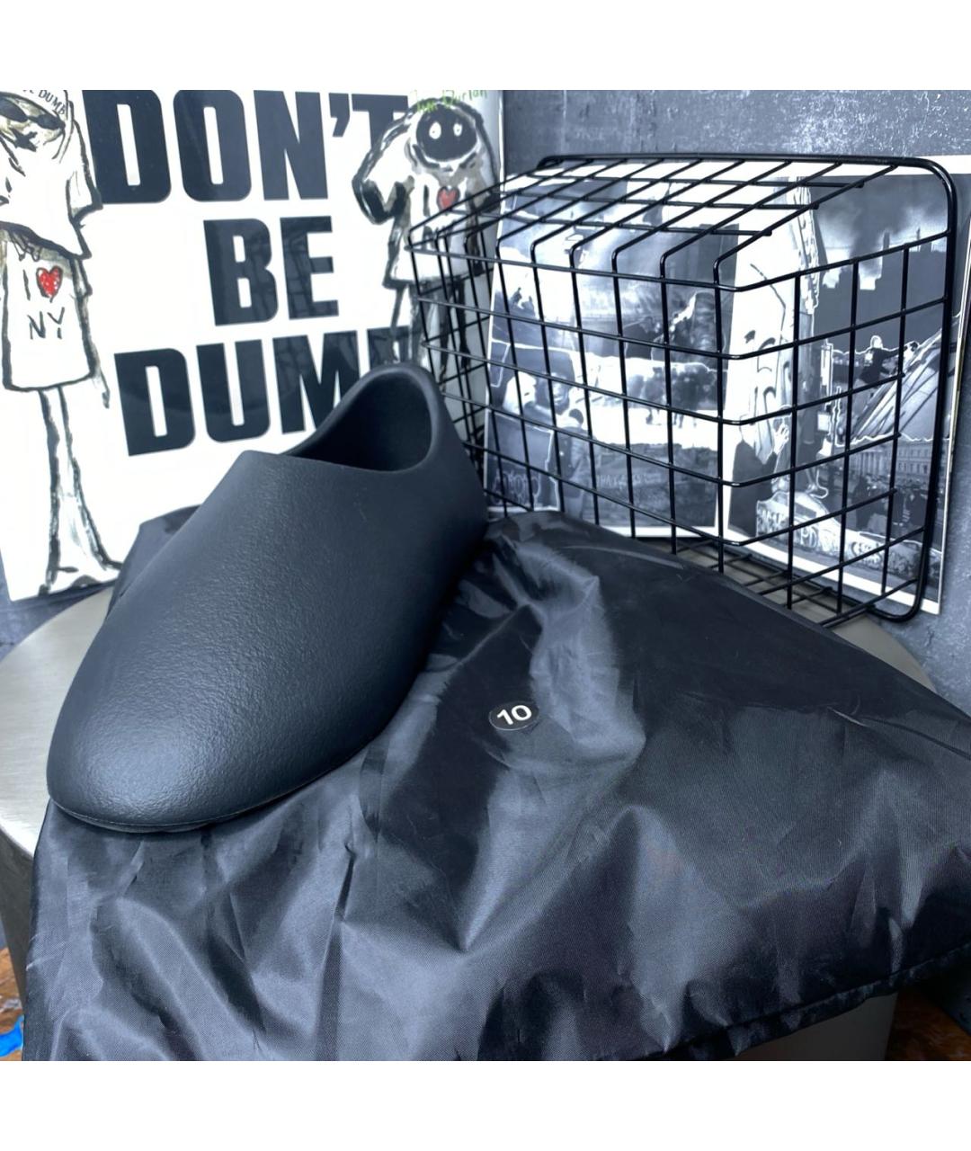 YEEZY Черные неопреновые слипоны, фото 4