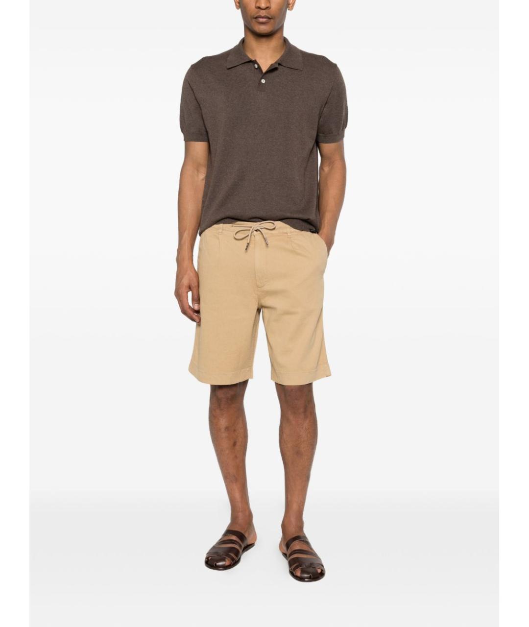 WOOLRICH Бежевые льняные шорты, фото 2