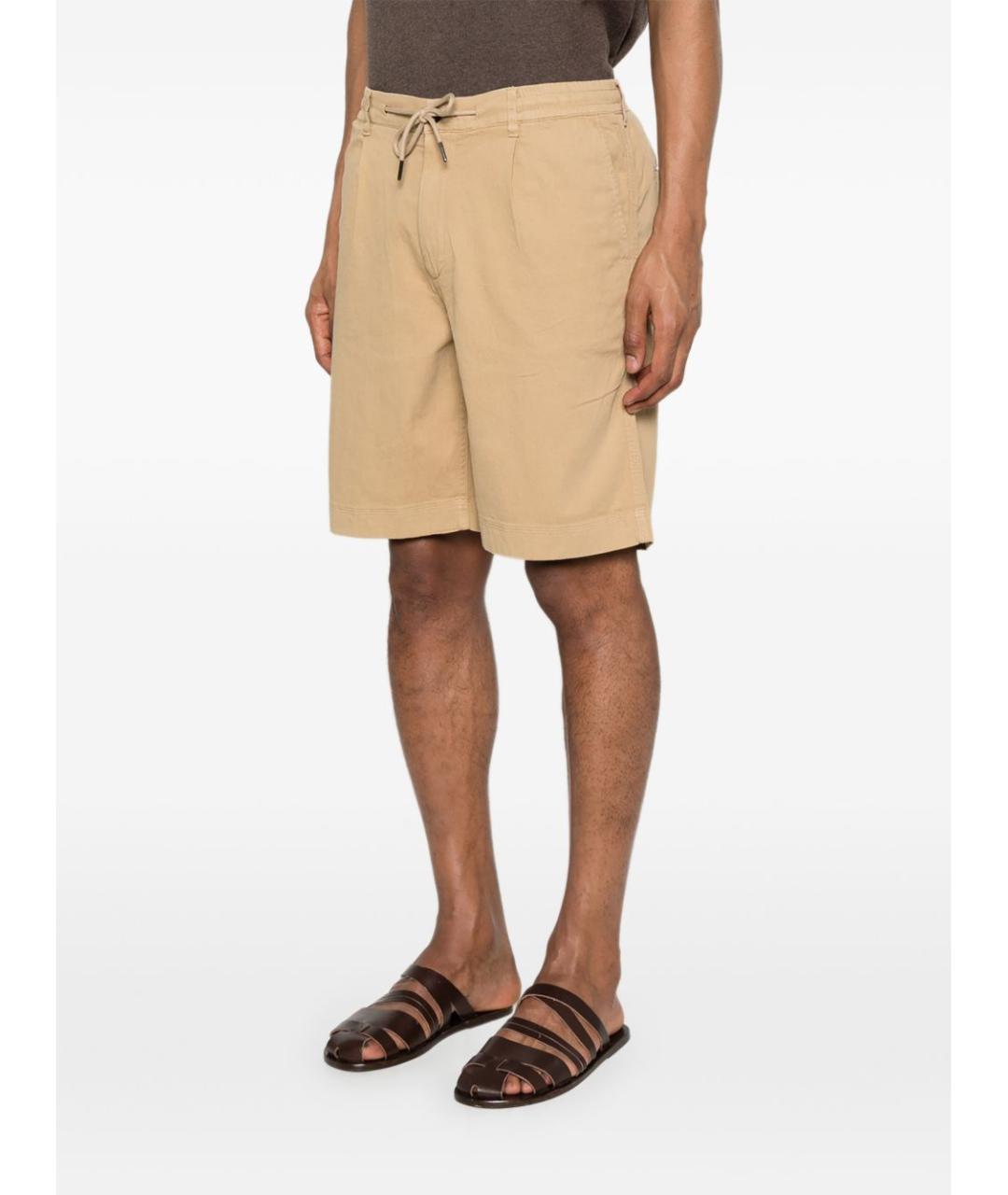 WOOLRICH Бежевые льняные шорты, фото 4