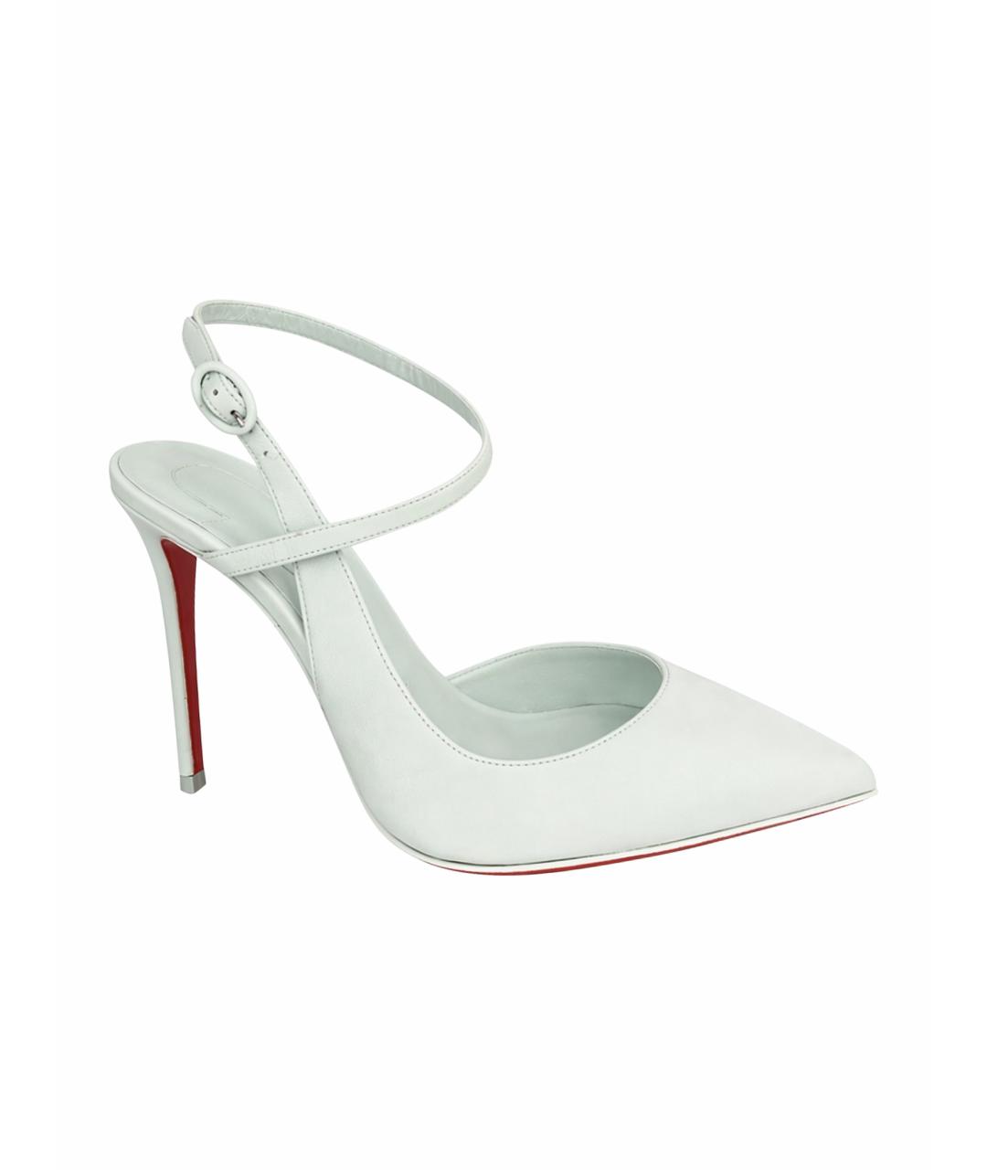 CHRISTIAN LOUBOUTIN Бирюзовые кожаные туфли, фото 1