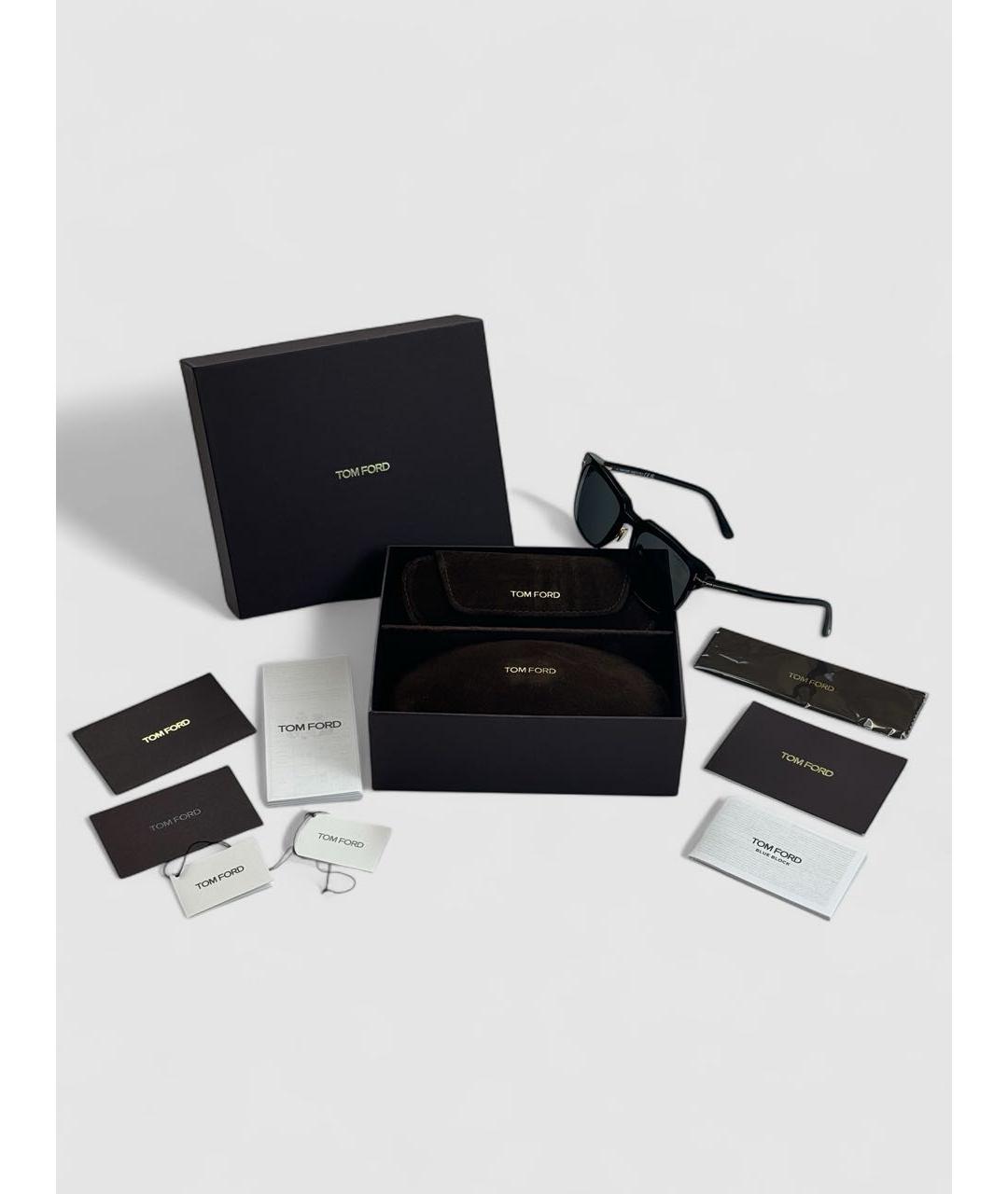 TOM FORD Черные пластиковые солнцезащитные очки, фото 5