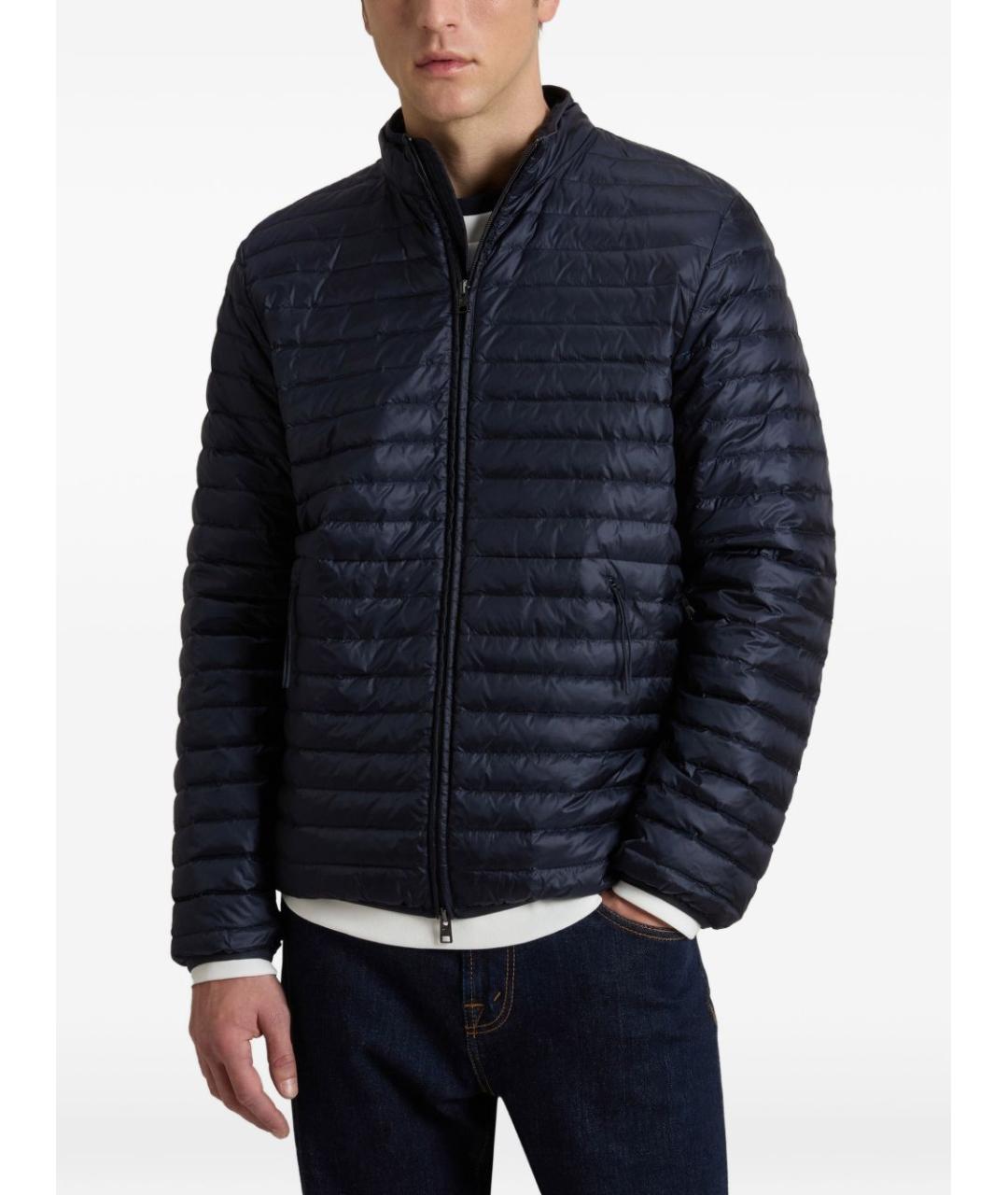 WOOLRICH Темно-синее полиамидовое пальто, фото 3