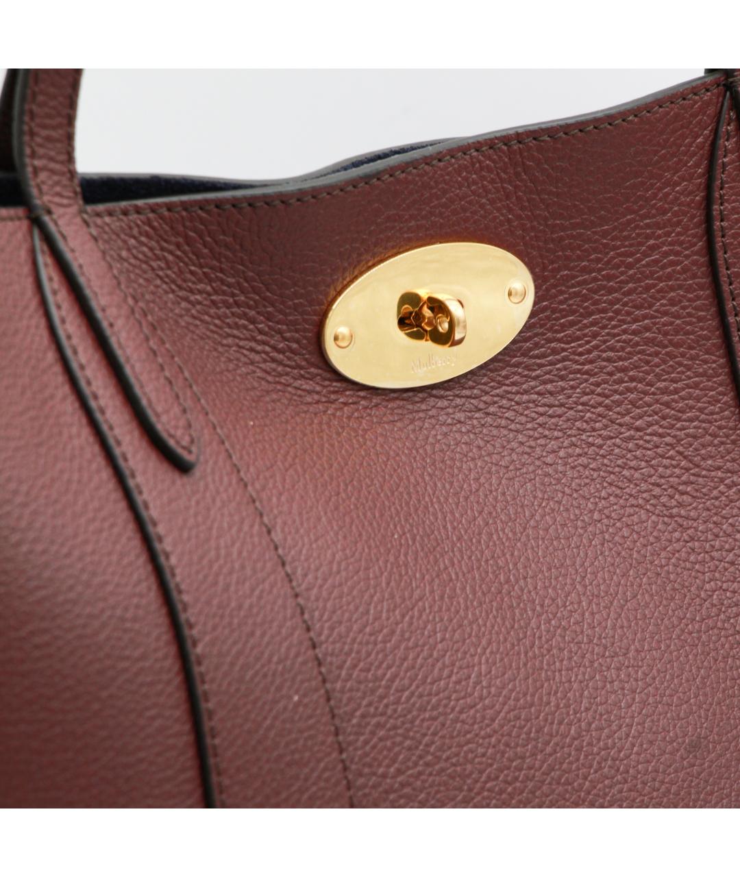 MULBERRY Бордовая кожаная сумка тоут, фото 4