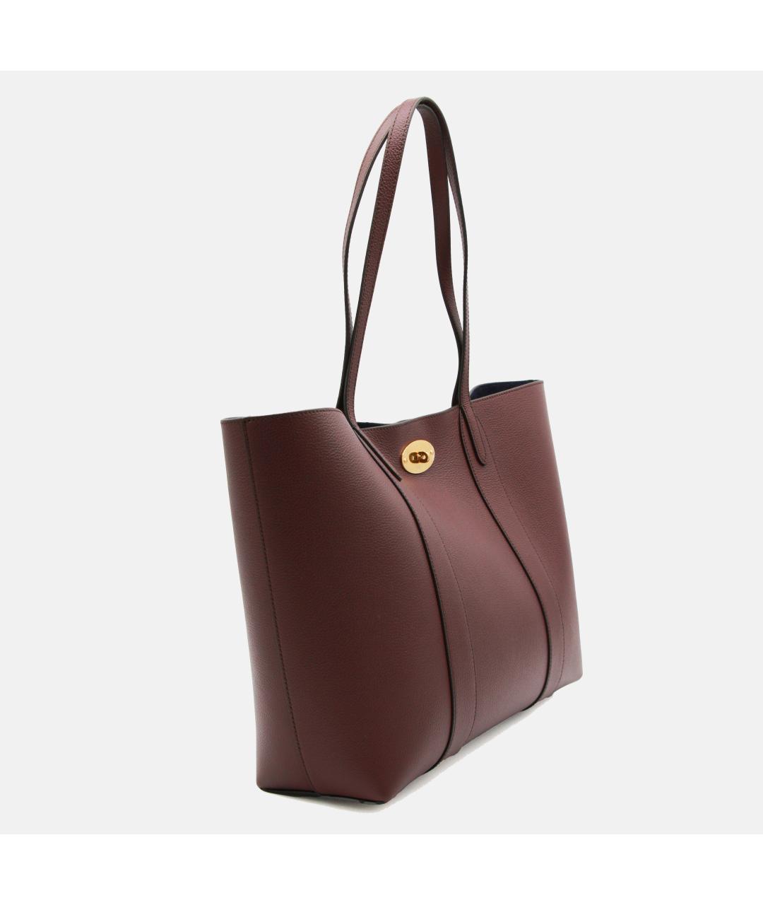 MULBERRY Бордовая кожаная сумка тоут, фото 2