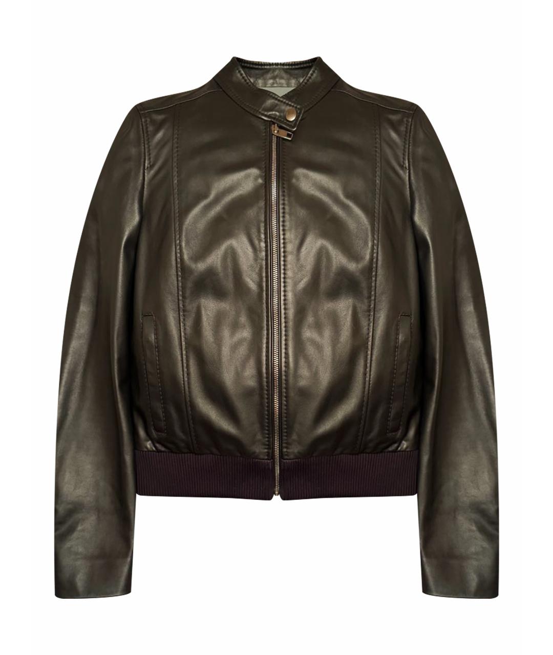 DOLCE&GABBANA Черная кожаная куртка, фото 1