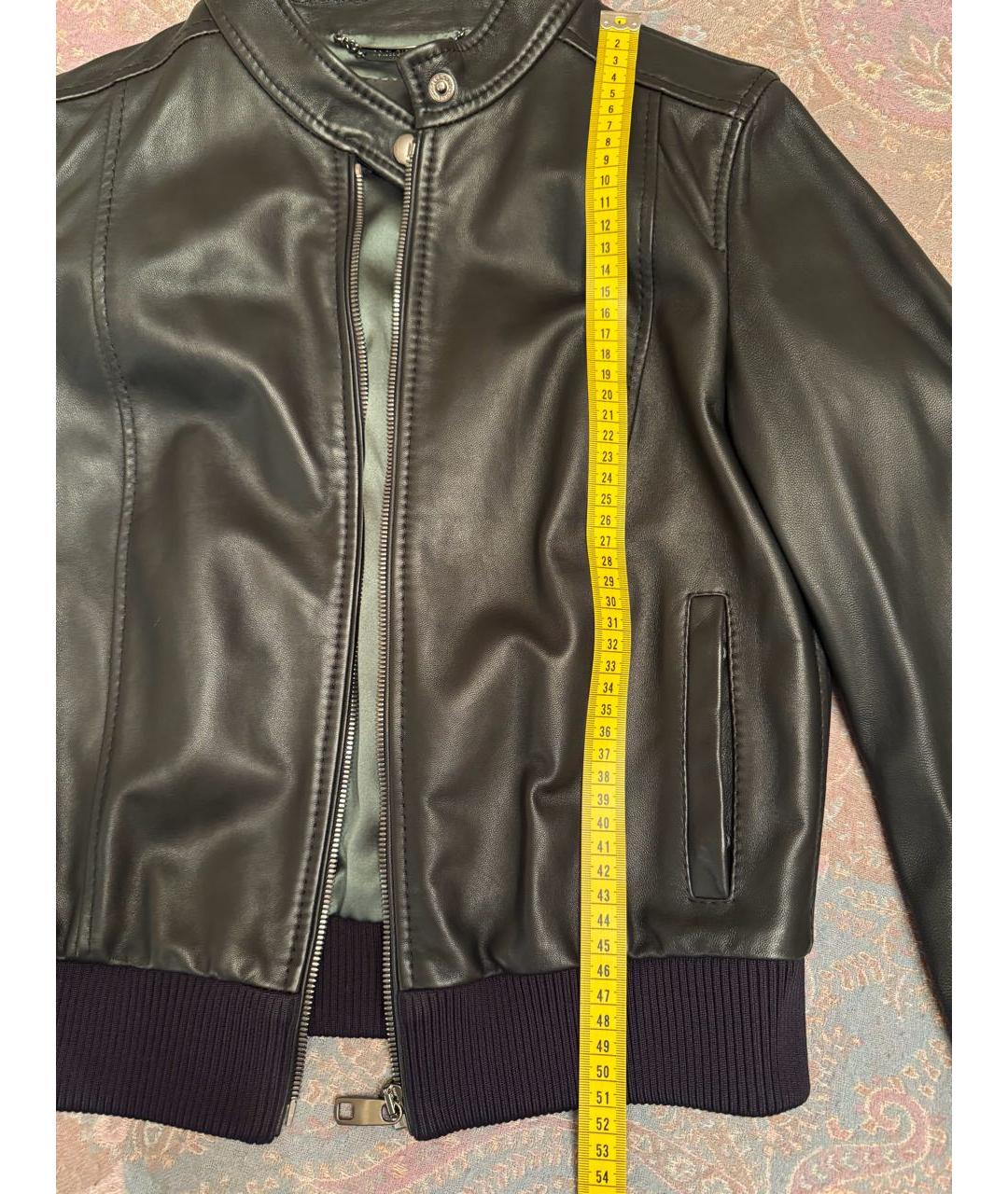 DOLCE&GABBANA Черная кожаная куртка, фото 7
