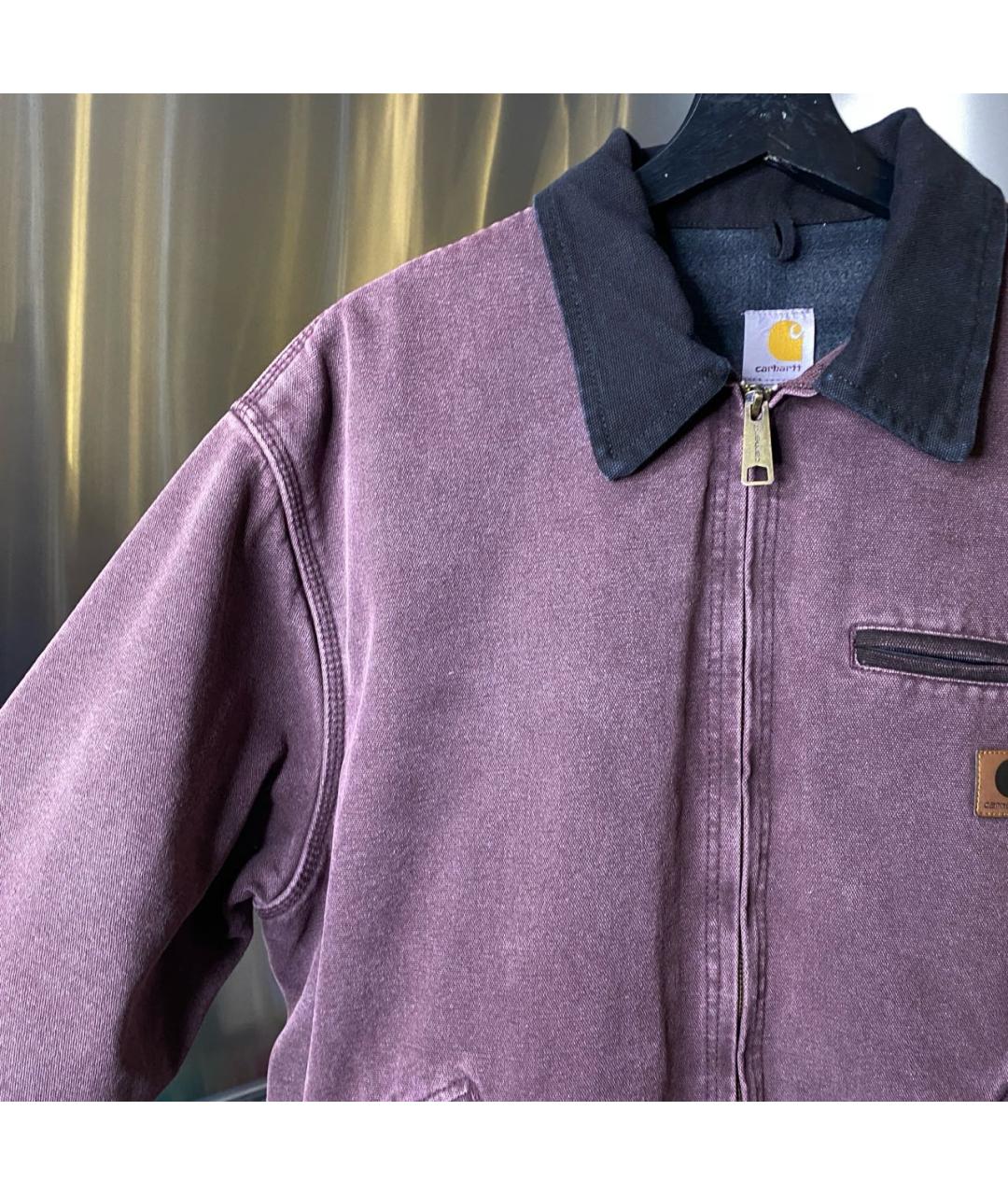 CARHARTT Бордовая деним куртка, фото 5