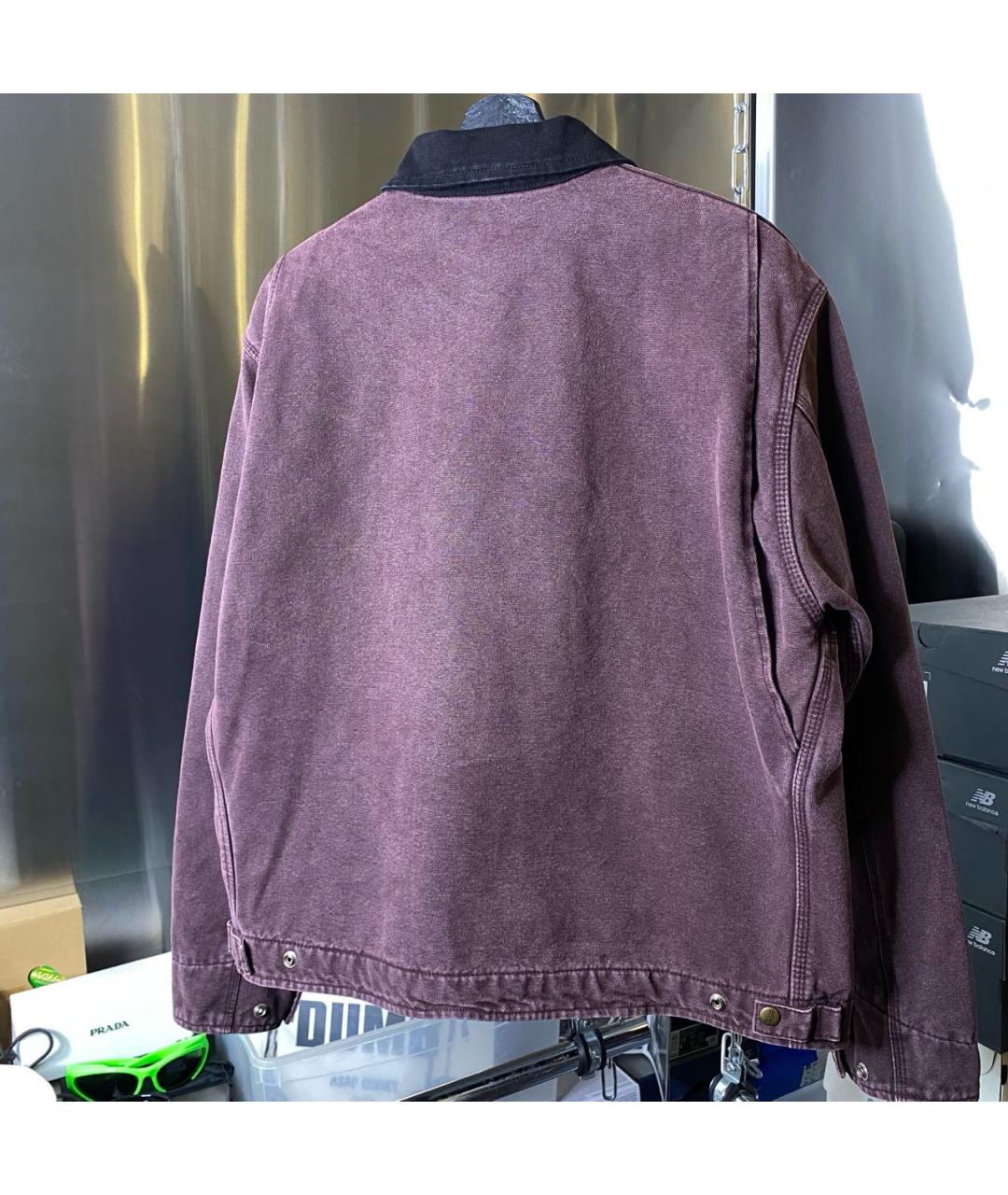 CARHARTT Бордовая деним куртка, фото 3