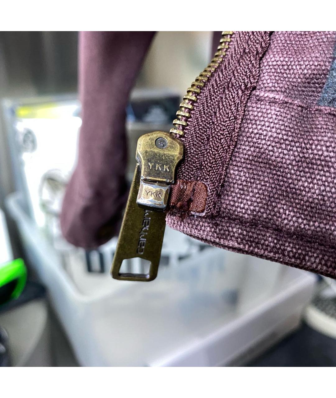 CARHARTT Бордовая деним куртка, фото 7